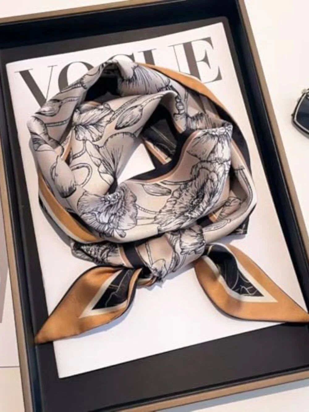 Satin Scarf for Women Long Hair Scarf Head Wrap Purse Scarf